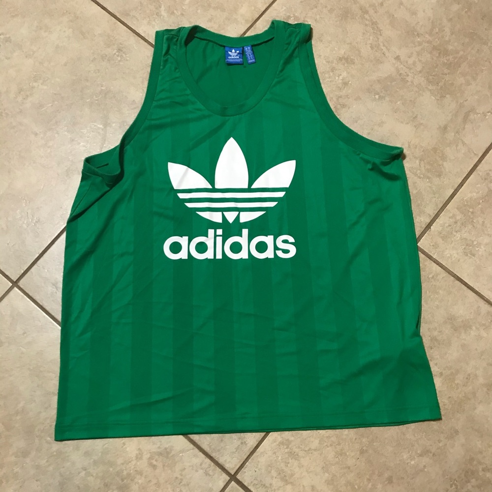 Adidas XL green trefoil tank top - Picture 2 of 4
